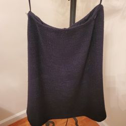 Chanel Vintage Navy Blue Wool Skirt Almost New