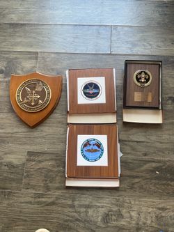 US Navy Plaques Lot – Pacific Fleet / DDG-23 / Vintage Military Decor
