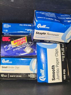 Small binder clips, Jumbo, & staple remover