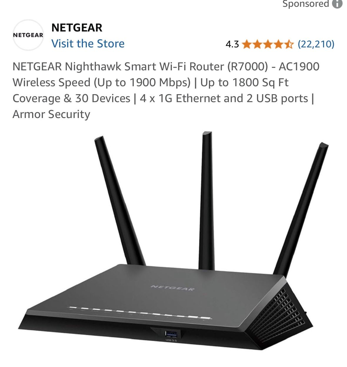 R7000 Router By NETGEAR Nighthawk