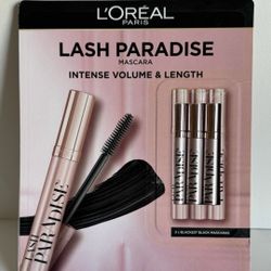 LOreal Paris Lash Paradise Mascara Trio - Intense Volume & Length - Black - 3 pk