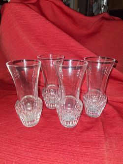 4 cristal candle holders