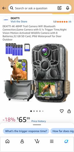 4K 48MP WiFi Bluetooth Trail Camera Combo Kit (Camo)