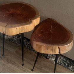 Wooden stools small & medium size both for $40 