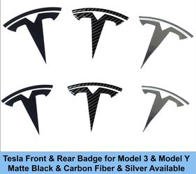 Tesla Emblem Set Model 3 Model Y 