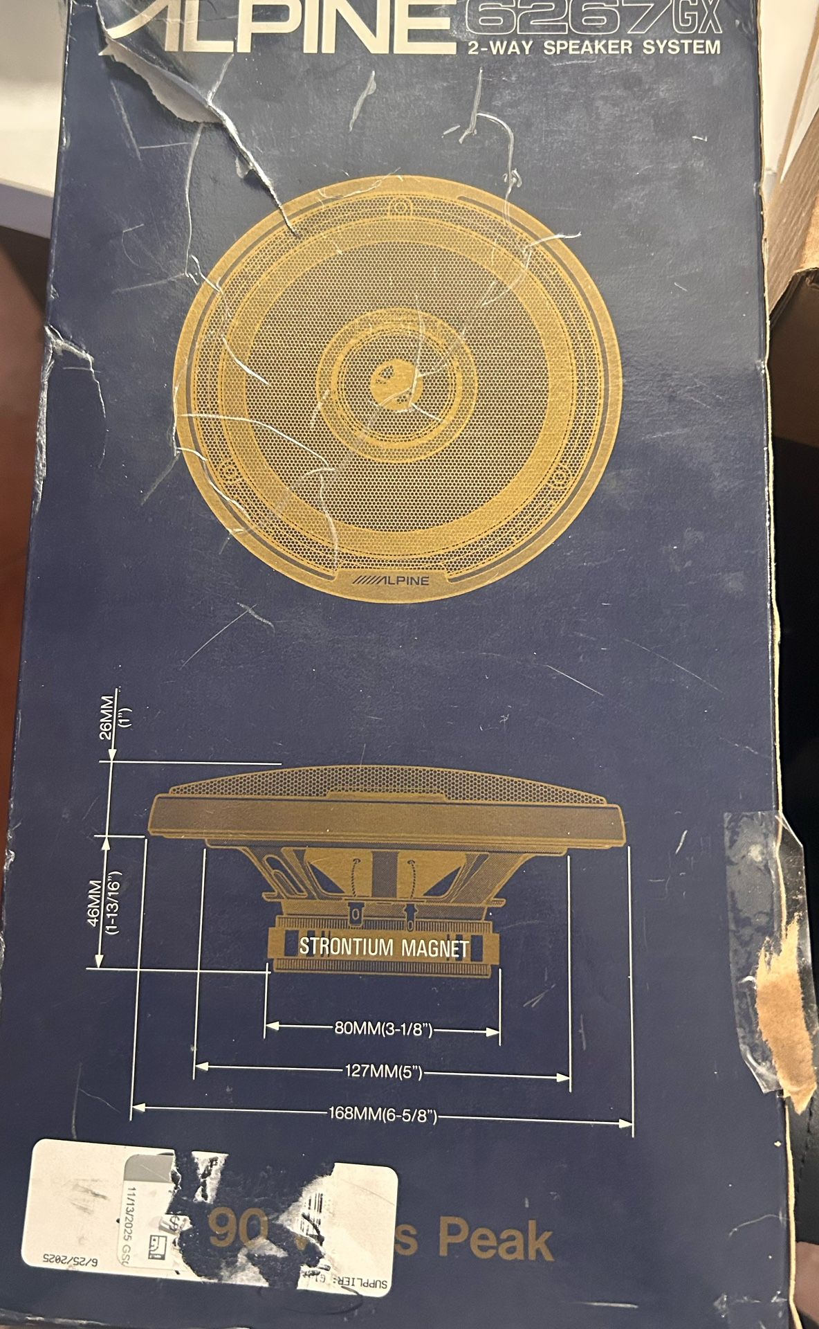 Alpine 2 Way Speakers New 