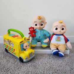 CocoMelon Great Lot 
**CocoMelon Plush Musical Bedtime JJ Doll & Teddy Bear 
**CoComelon Musical Back to School JJ Doll
** Cocomelon
Cocomelon Music L