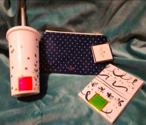 ♠️ Brand New Kate Spade ♠️ 3 Peice Gift Set- Girl's Back To School Set / Tumbler, 2 Set Notepad & Pencil Case / Wallet Pouch For The Purse - Coupons