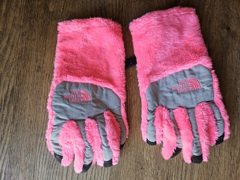 Girl's Large The North Face Pink Winter Ski Gloves
