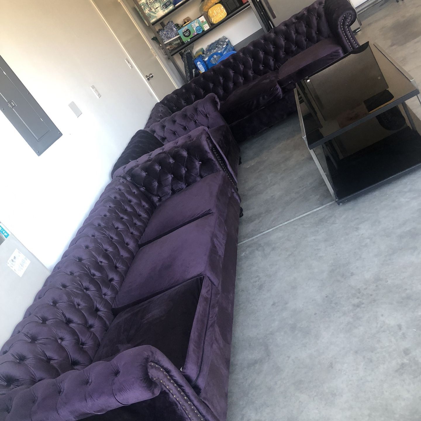 Purple Velvet Sofa Set for Sale in Fresno, CA - OfferUp