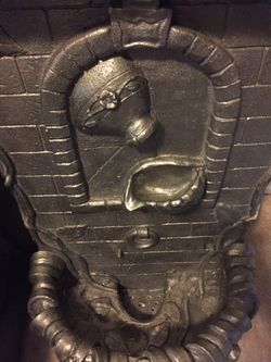 Concrete fountain decor