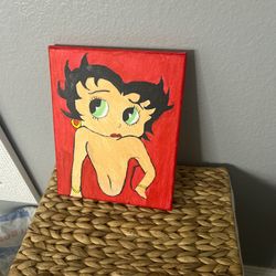 Betty Boop Acrylic Painting