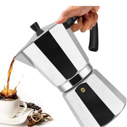 Moka Pot Stovetop Espresso Coffee Maker Percolator Mocha Pot Greca Coffee Maker Coffeemaker 14 Cup, Aluminum, Classic, 700ml, 23oz, Cafe Makers, Itali