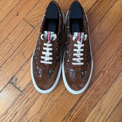 Burberry Men’s Chestnut Suede Sneakers 