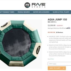 Rave Aqua Jump 160 Water Trampoline Green