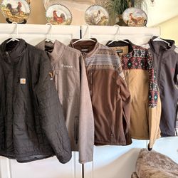 5 Jackets Carhartt, Ariat, Hooey