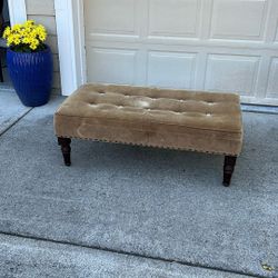 Tufted Ottoman. Some Wear And Spots. Needs Tlc. 