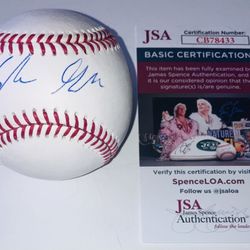 SHANE GILLIS SIGNED AUTOGRAPHED MLB BASEBALL COMEDIAN STAR TRUMP JSA COA RARE!