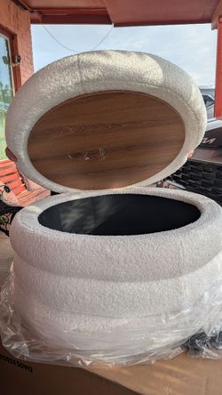 New white ottoman