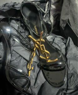 Saint Laurent (YSL) Opyum Patent Leather Sandals