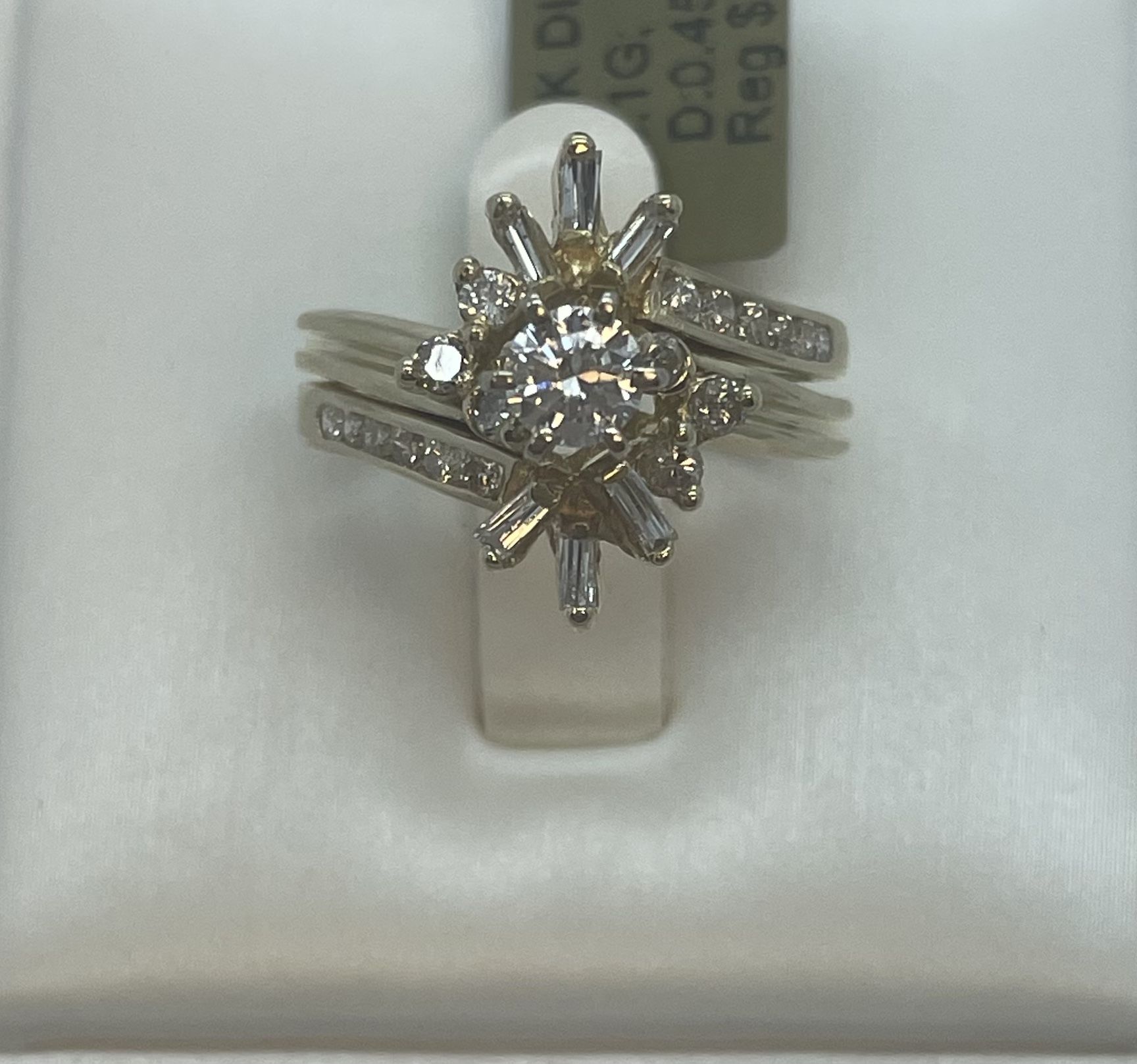 14K Gold Diamond Ring. New 