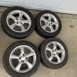 4 X 195/55r15 4x3.94 4x100 Eagle 5 Spokes Honda Fit Civic Xa Xb Ia Echo Corolla Wheels Rims Tires!