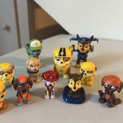 Paw patrol figures set of 11, 3 mini cars
