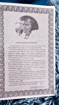 Elvis whiskey decanter