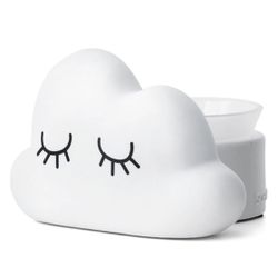 Scentsy-Above The Clouds-White Ceramic Wax Warmer Full Size  Retired New