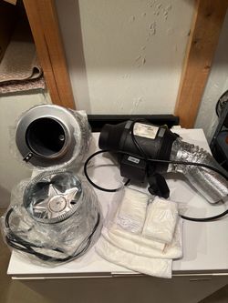 Growing tent exhaust fan, filter for smell and covers