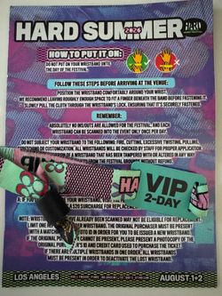 (1) Hard Summer 2 day VIP