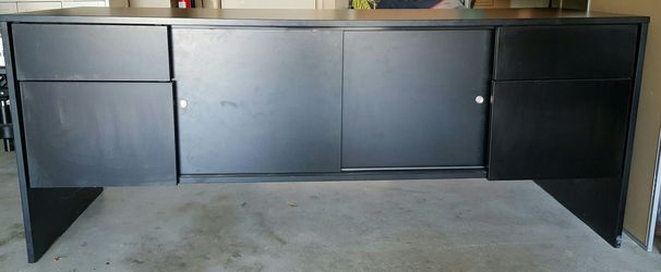 Media storage TV console table