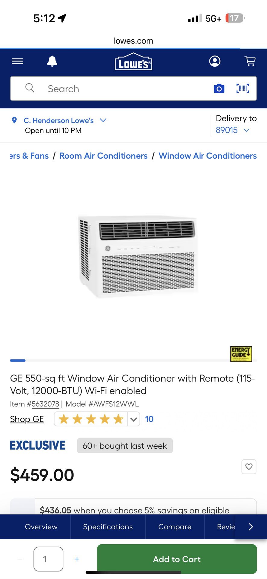 New! Smart Window AC Unit With WiFi And Remote 