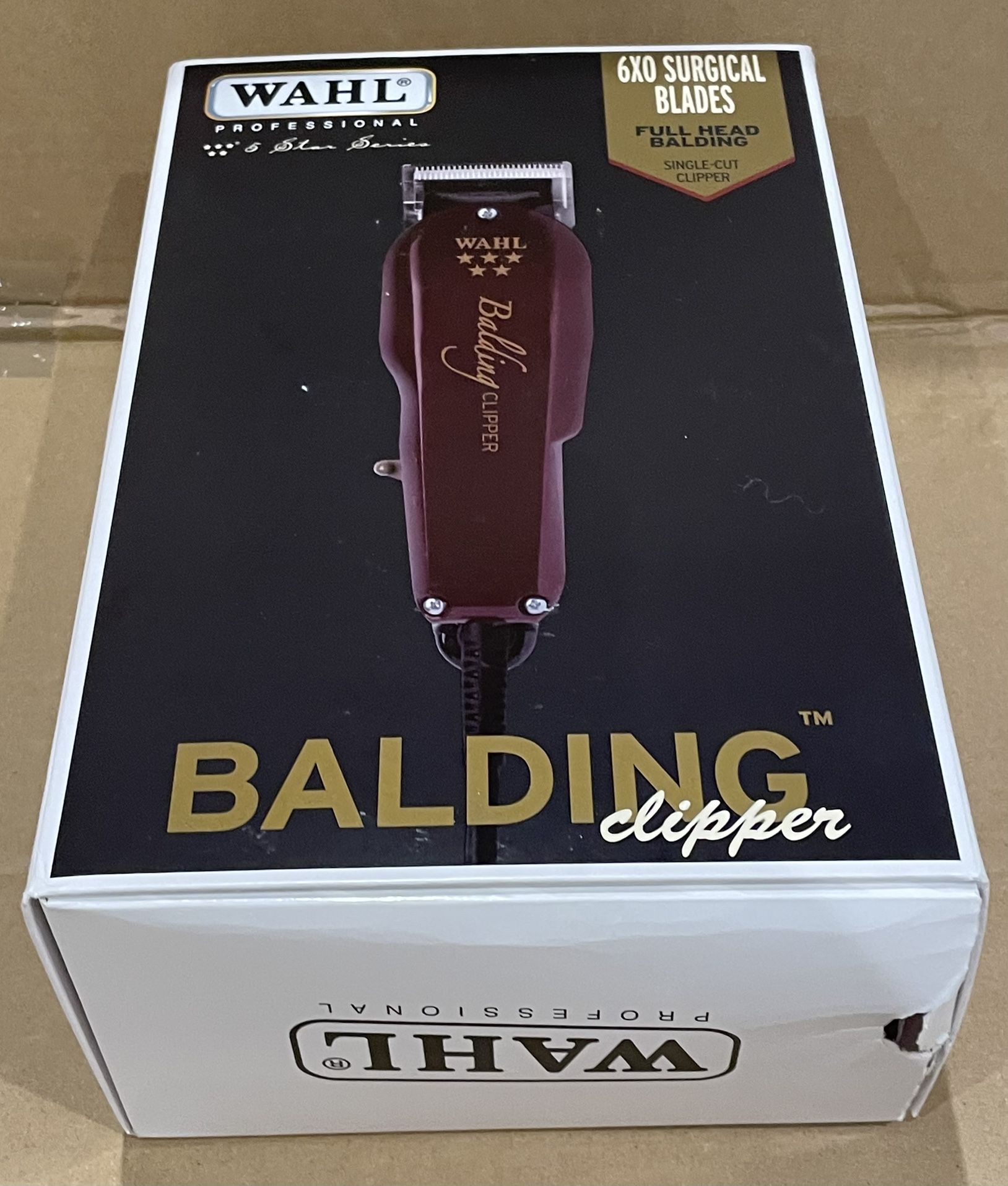 Wahl Professional 5 Star Series 8110 Corded Balding Clipper, Single Cut, Red