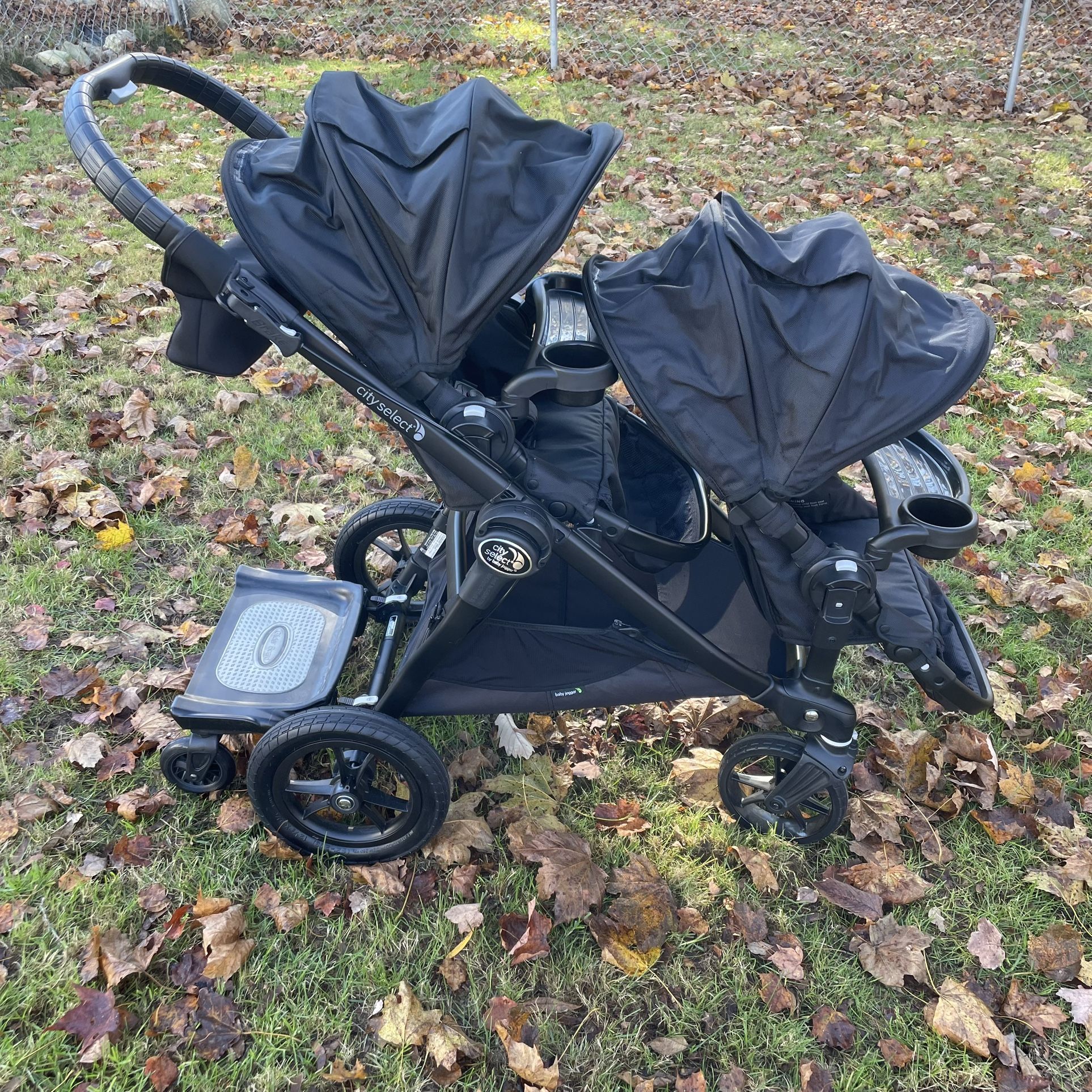 Baby Jogger City Select Double Stroller - Glider Board  - 2 Seats - Quick Fold