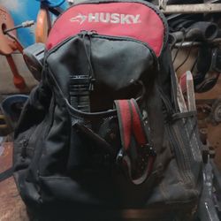 Husky Tool Backpack  Full Of All Types Of Hand Tools Pluse A New 3/8 Drill