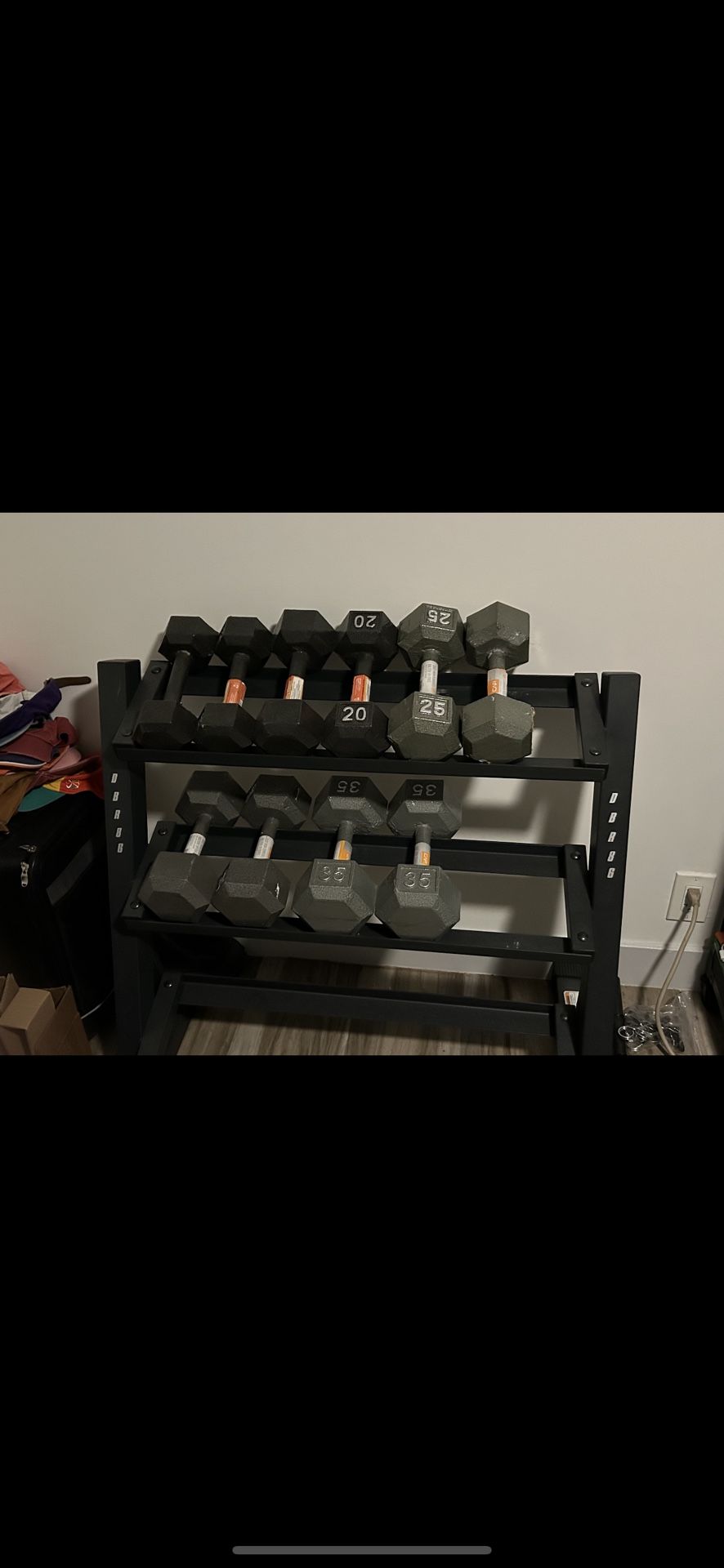 Dumbells And Rack For Sale