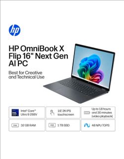 HP OMNIBOOK X FLIP 16" ULTRA 9 - 2 in 1