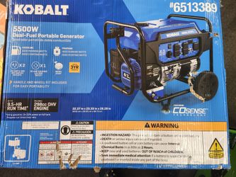 Kobalt 6830 watt dual fuel gas portable generator