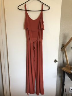 Burnt Orange Classy Sleeveless Jumpsuit