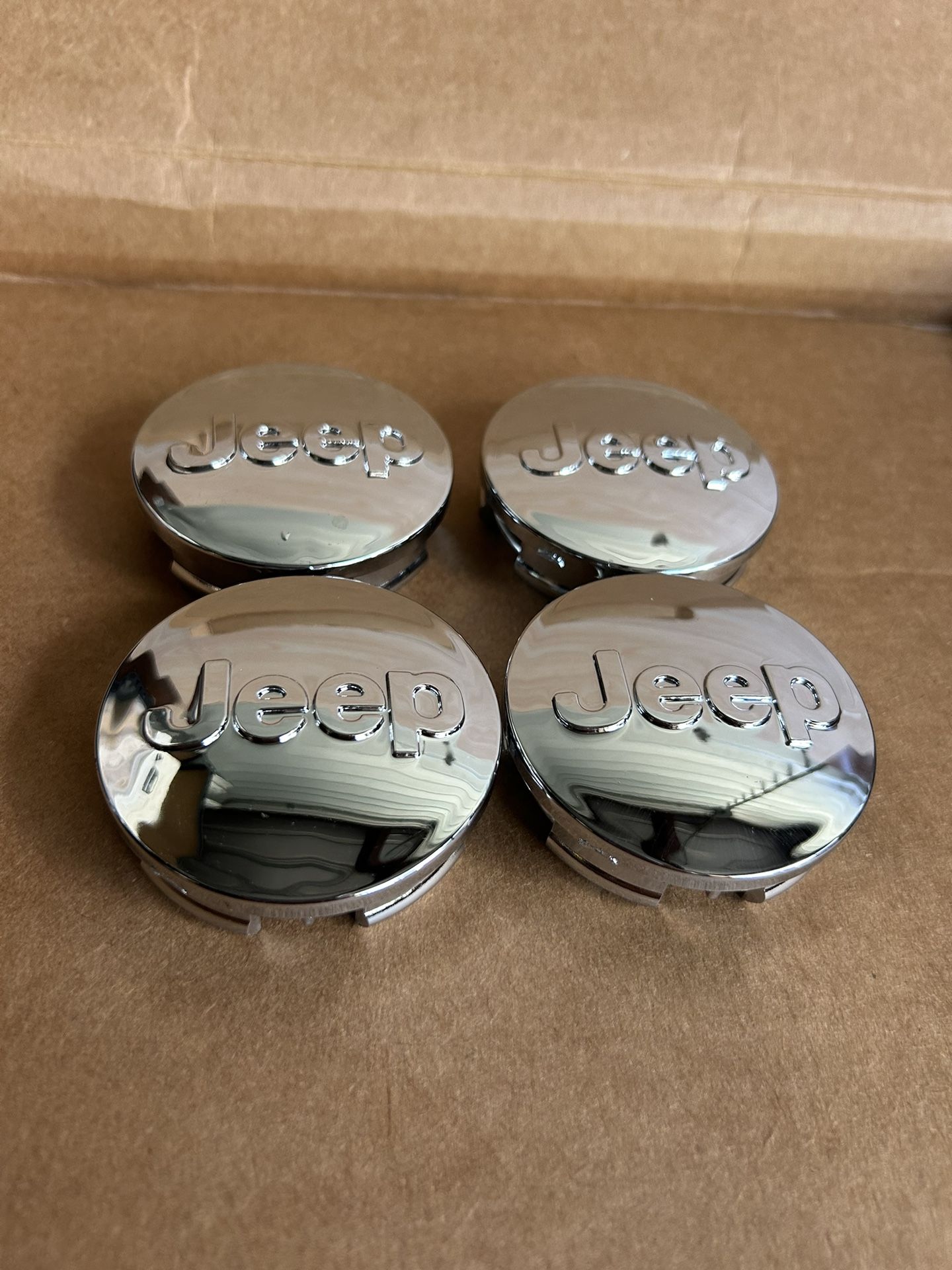 4x Jeep 64mm 2.5" Silver Wheel Center Cover Caps Grand Cherokee Wrangler Compass