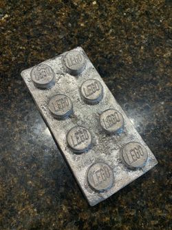 Large Lego Style Brick Made Of Solid Lead Novelty 25 Pounds