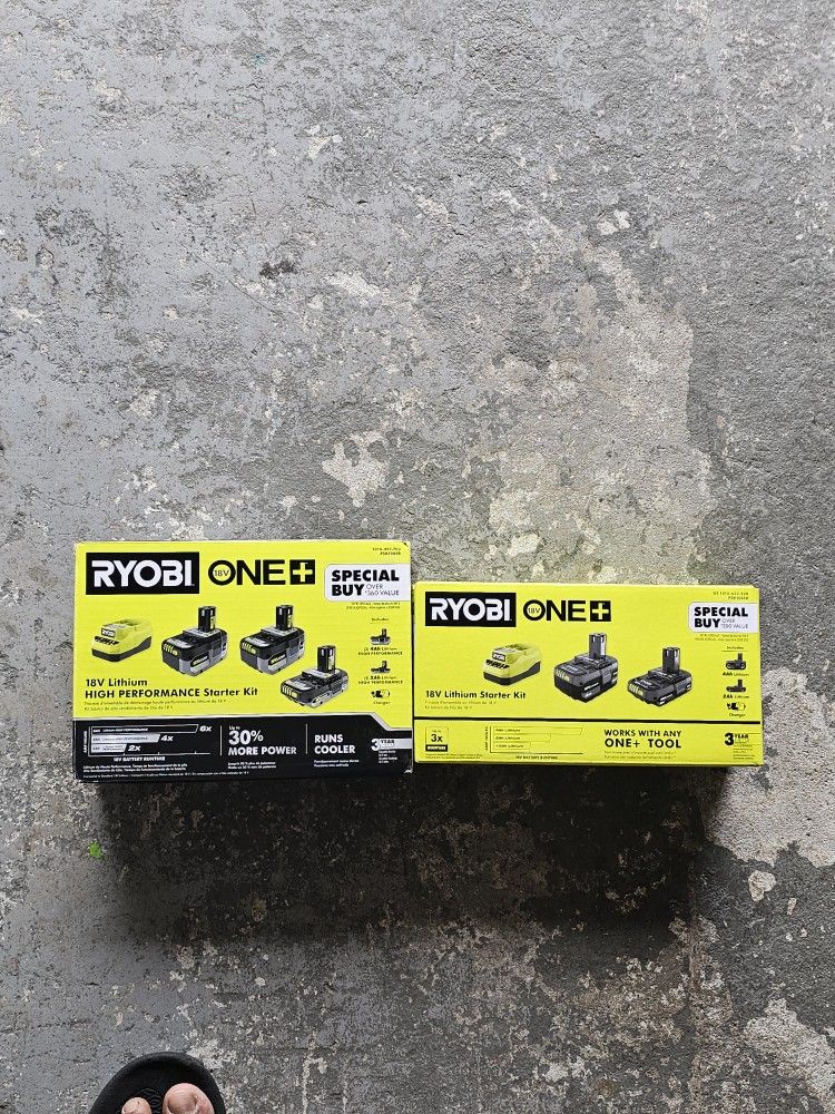 2 Pack Of Ryobi Battery Totall Of 5 Batteries And 2 Chargers... 140 For Both Pack Hit Me Up And We Can Talk......they Need To Go Today 