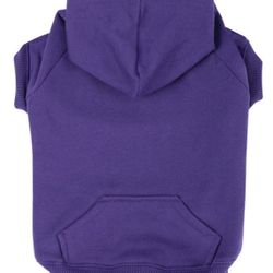 New Purple Dog Hoodie Size Lg