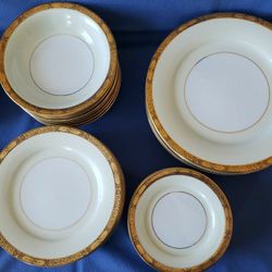 Noritake China Goldkin Dinnerware Set + Serving Ware

