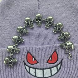 Stainless Steel Skull Bracelet 8" Stewart&Nellis Pick Up 