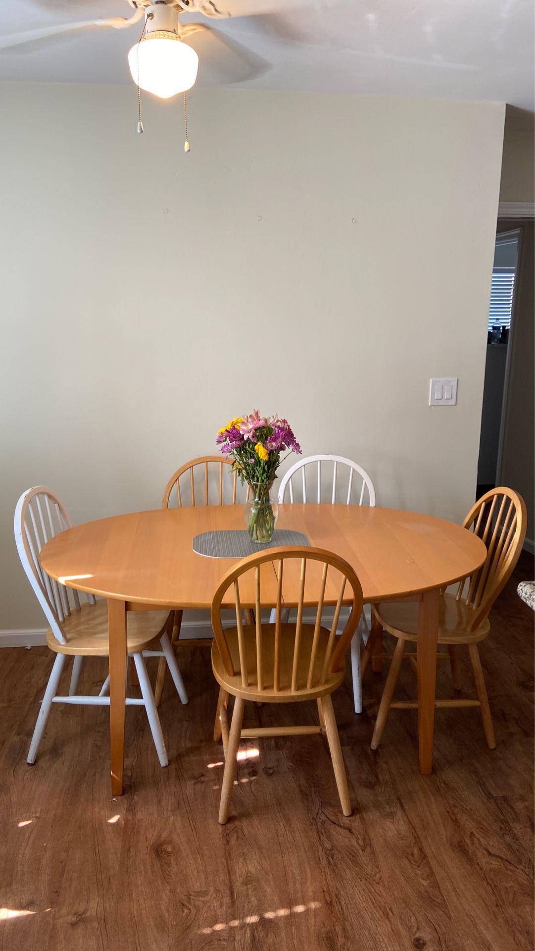 Dining table with 5 chairs