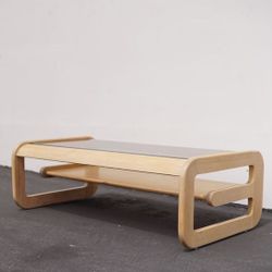 70s Lou Hodges white oak Coffee table 