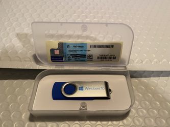 Window 10 Pro 32/64 Bit USB (16gb) Flash Dr & Lifetime License Key