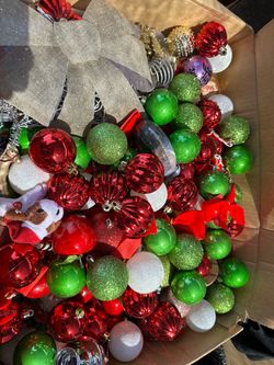 Large Lot of Christmas Ornaments and Decorations